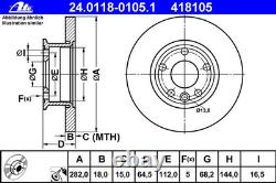 ATE Disques 282mm + Revêtements Avant pour VW T4 Boîte Transporter Bus Multivan