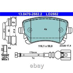 ATE Disques + Céramique Arrière Convient pour VW T5 T6 Multivan Transporter Bus