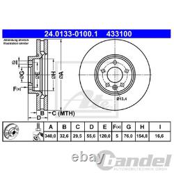 ATE Disques + Revêtements Avant+Arrière pour VW T5 T6 Bus Transporter, Multivan