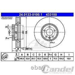 ATE Disques + Revêtements Avant+Arrière pour VW T5 T6 Bus Transporter, Multivan