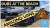 Dubs At The Beach Vw Show Loads Of Transporter Vans Campers Low Ride Big Wheels And Much More