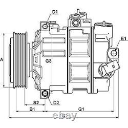 HC-Cargo Compresseur Climatisation Convient pour VW Transporter V Bus Multivan