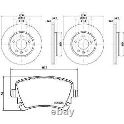 HELLA Pagid Set Freins Arrière Convient pour VW T5+T6 Multivan Transporter Bus