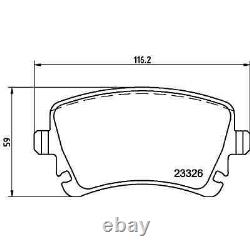 HELLA Pagid Set Freins Arrière Convient pour VW T5+T6 Multivan Transporter Bus