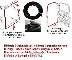 Kit Joints pour VW T6 Bus Multivan Boîte 2xTürdichtung 1xHeckklappendichtung