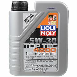 Liqui Moly 8L Toptec 4200 5W-30 Huile + Filtre pour VW Transporter V Bus 7HB