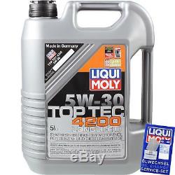 Liqui Moly 8L Toptec 4200 5W-30 Huile + Filtre pour VW Transporter V Bus 7HB