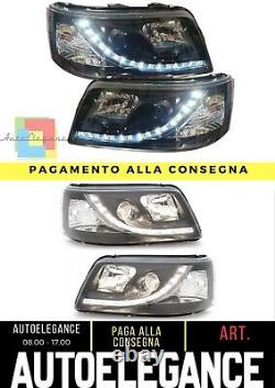 Luci Diurne Optique Fari Pour VW T5 Bus 03-09 Noir Multivan Transporter
