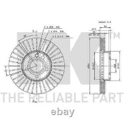 NK Disques + Revêtements Avant Convient pour VW T4 Transporter, Multivan Bus Box