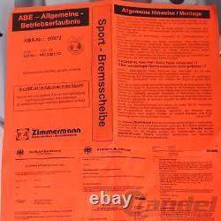 ZIMMERMANN Sport Disques + Revêtements Avant pour VW T4 Transporter Bus Multivan