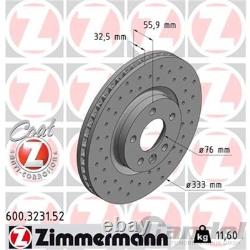Zimmermann Sport Disques 333mm + Revêtements pour VW T5 Transporter, Multivan Bus